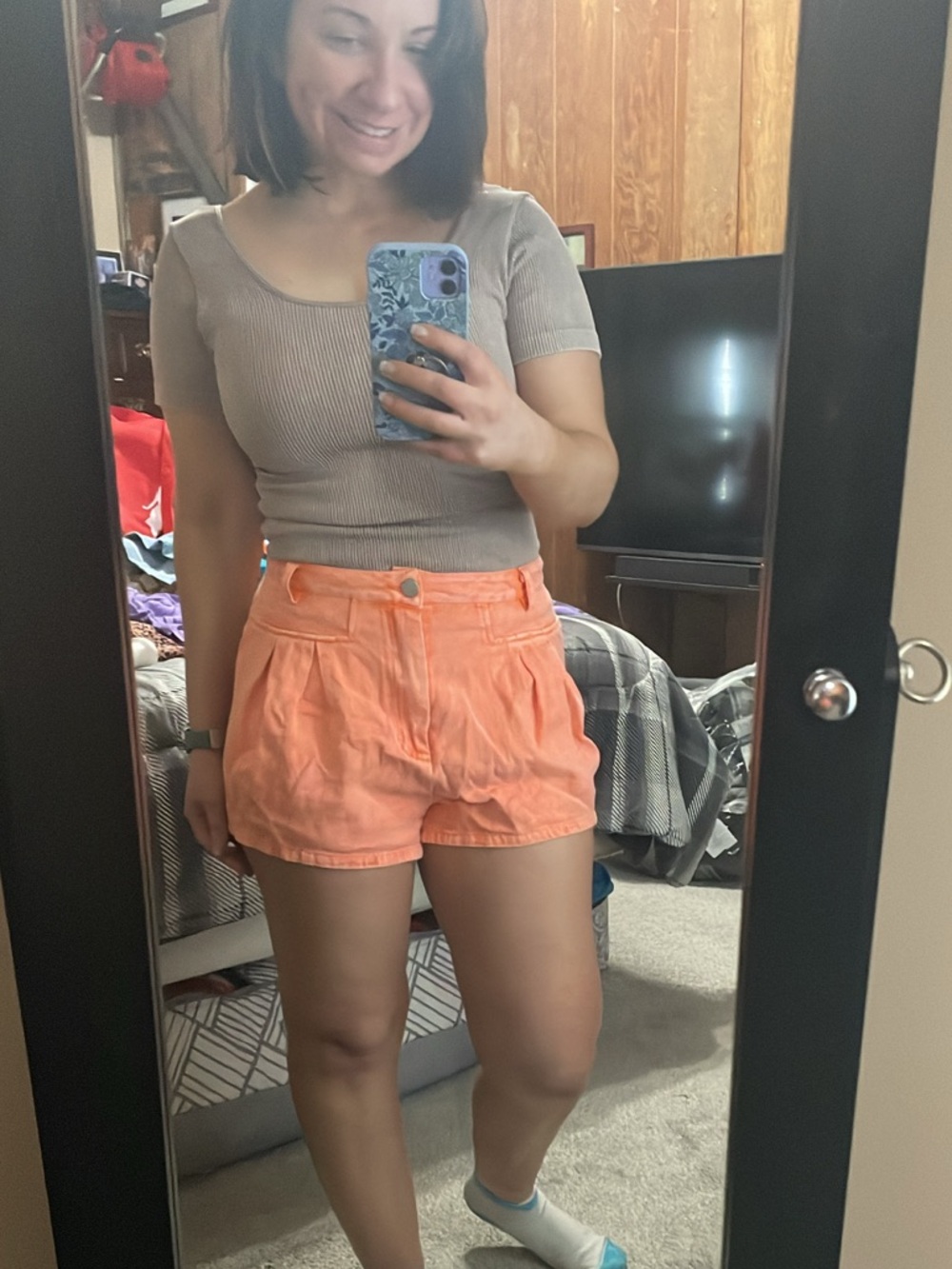 Day + Moon orange shorts